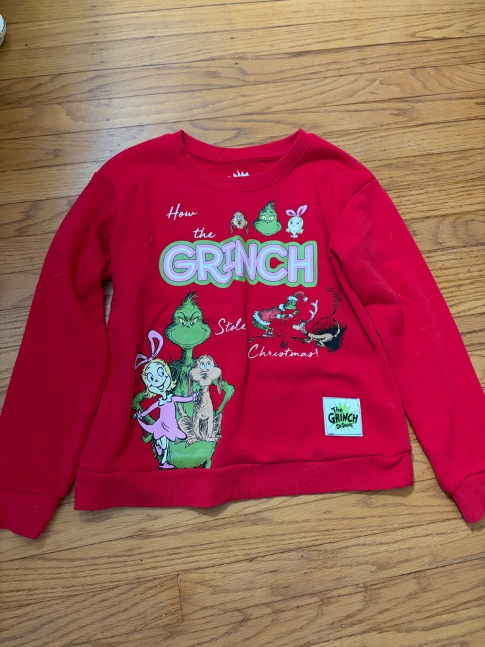Dr. Seuss Red The Grinch Logo Crewneck sweatshirt